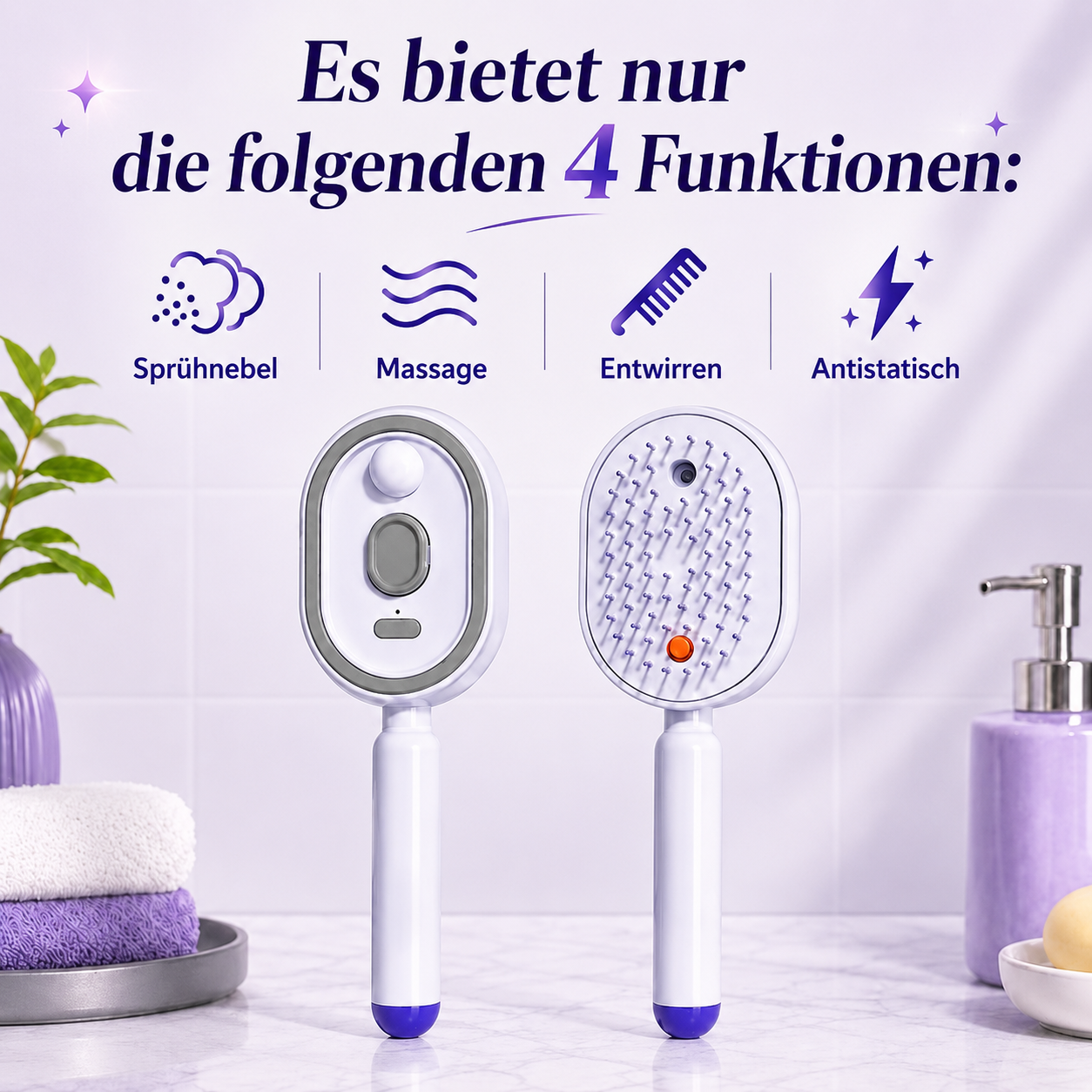 Elektrischer Sprühkissen-Massagekamm