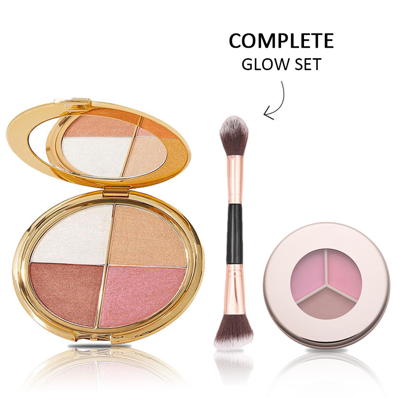 ☄️Last 3 hours 60% off⏰eye & cheek palette - eyeshadow and highlighter makeup (with Detachable Brush)